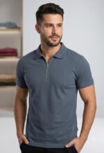 Polo Masculina em Malha Cotton com Zíper - Imagem 6