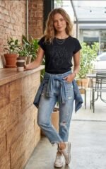 Baby Look Feminina em Malha Cotton