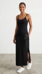 Vestido Longo de Moletinho com Elastano - Imagem 2